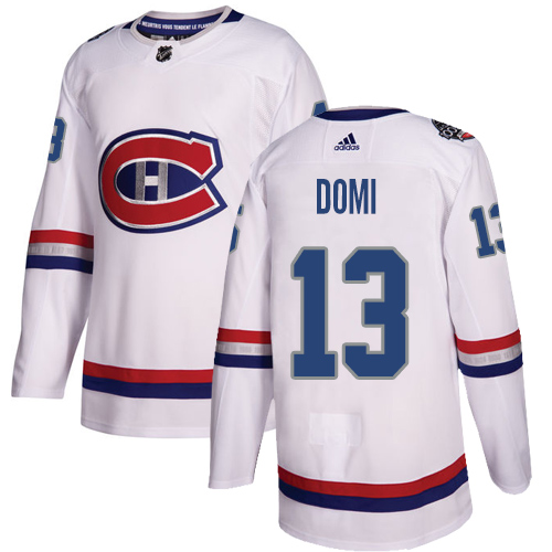 Adidas Canadiens #13 Max Domi White Authentic 2017 100 Classic Stitched Youth NHL Jersey